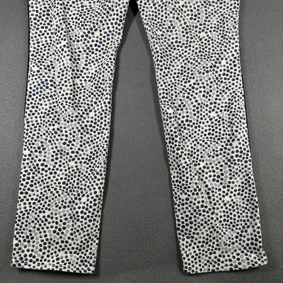 Coldwater Creek Pants Womens 16 Blue Polka Dot Classic Fit Straight Leg Casual - Picture 11 of 12
